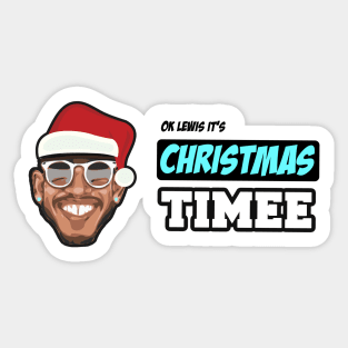 Lewis Hamilton christmas time design Sticker